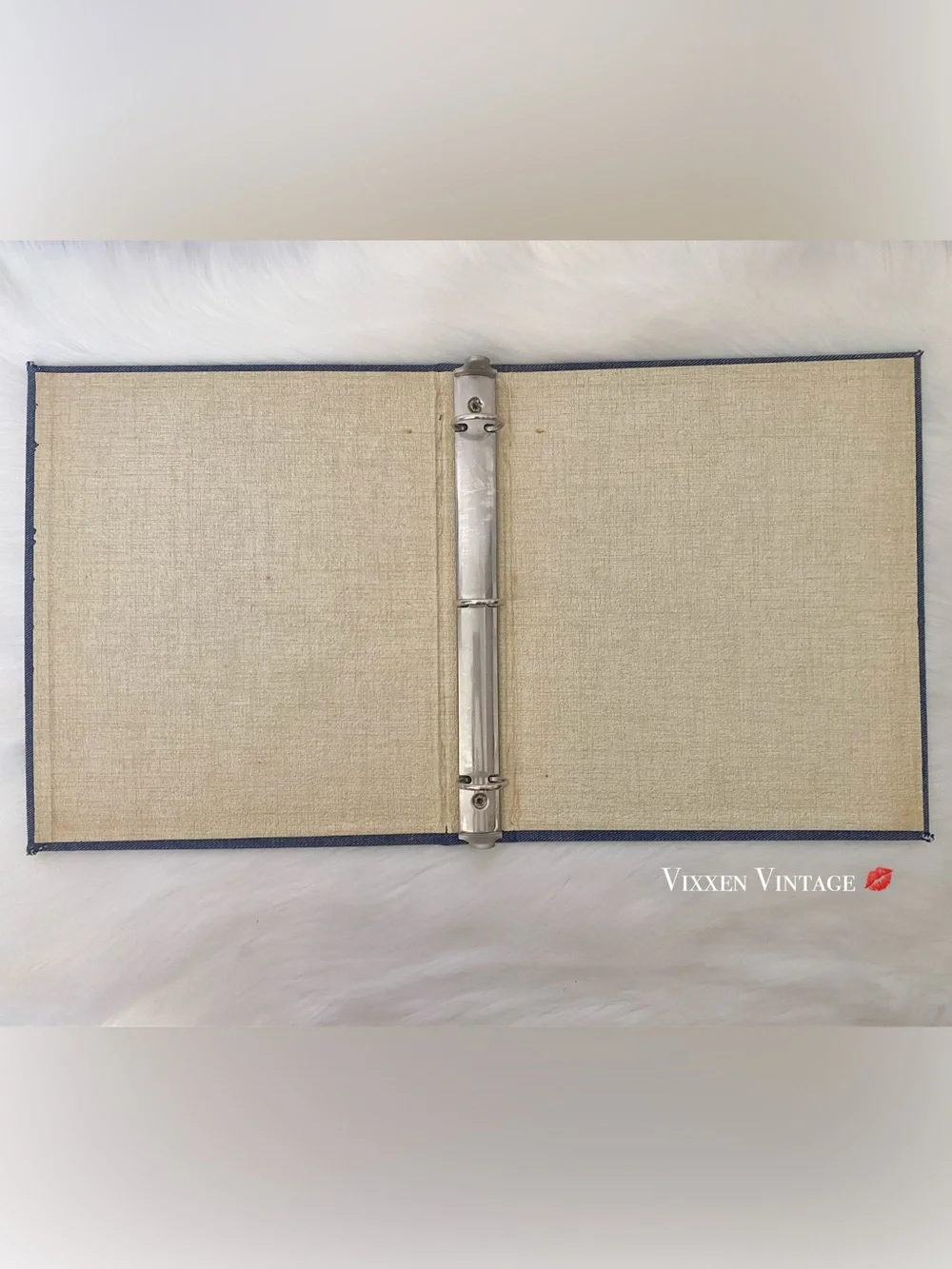 VINTAGE 1970'S WRANGLER DENIM JEAN POCKET 3-RING BINDER